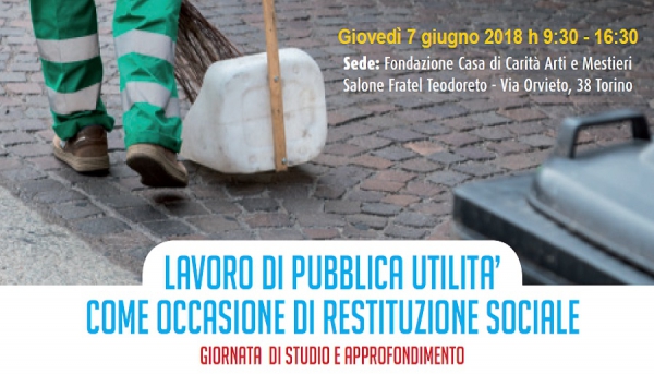 Seminario: Lavoro di pubblica utilità come occasione di restituzione sociale